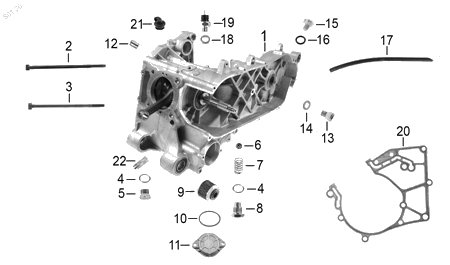 Diagrama Cárter Italika DRAG STR 180 2026