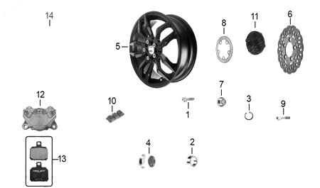Diagrama Rueda Trasera Italika DRAG STR 180 2026