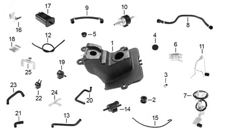 Diagrama Tanque de Combustible Italika DRAG STR 180 2026