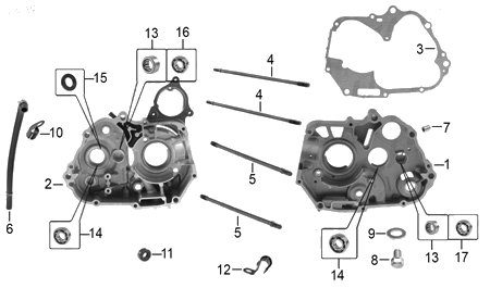 Diagrama Cárter Italika DT110 DELIVERY 2018