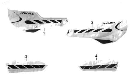 Diagrama Plásticos de Color Italika DT110 DELIVERY 2018