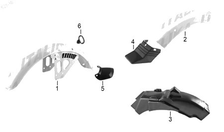 Diagrama Salpicaderas Italika DT110 DELIVERY 2018