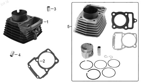 Diagrama Cilindro Italika DT125 2016