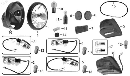 Diagrama Luces Italika DT125 2016