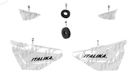Diagrama Plásticos de Color Italika DT125 DELIVERY 2017