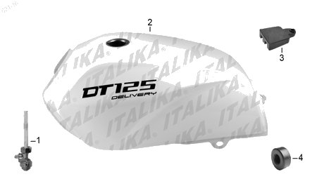 Diagrama Tanque de Combustible Italika DT125 DELIVERY 2017
