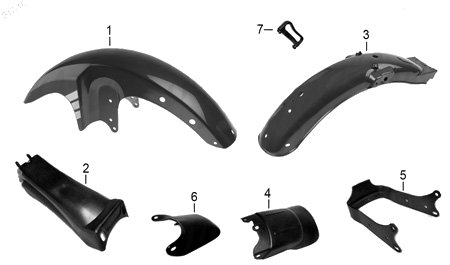 Diagrama Salpicaderas Italika DT125 SPORT 2017