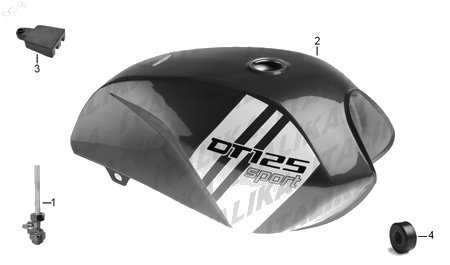 Diagrama Tanque de Combustible Italika DT125 SPORT 2017
