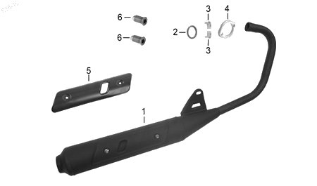 Diagrama Escape ( f 7 ) — Escape para moto Italika FT125TS DT125 SPORT FT150S 2018-2027