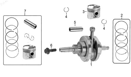 Diagrama Cigüeñal Italika DT125 SPORT 2020