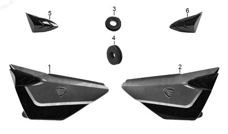 Diagrama Plásticos de Color Italika DT125 SPORT 2020
