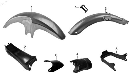 Diagrama Salpicaderas Italika DT125 SPORT 2020