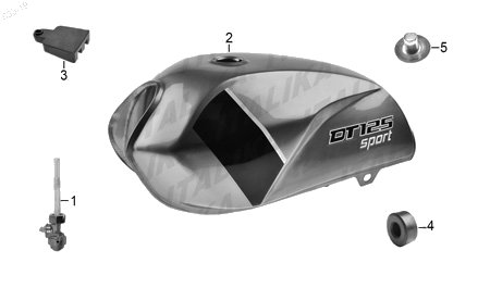 Diagrama Tanque de Combustible Italika DT125 SPORT 2020