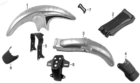 Diagrama Salpicaderas Italika DT150 2021
