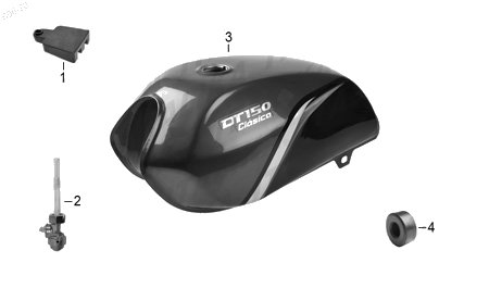 Diagrama Tanque de Combustible Italika DT150 CLASICA 2023