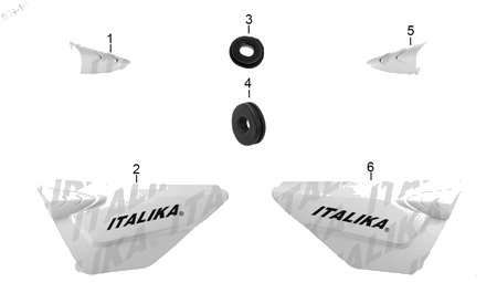 Diagrama Plásticos de Color Italika FT125 DELIVERY 2016