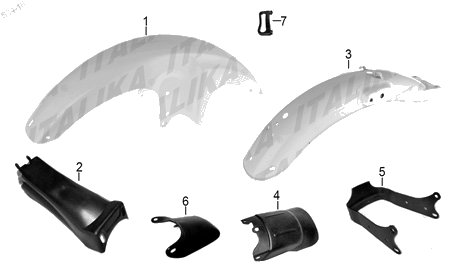 Diagrama Salpicaderas Italika DT150 DELIVERY 2018