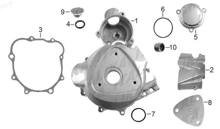 Diagrama Cubierta Izquierda Cárter para moto Italika DT150 SPORT 2020 — refacciones compatibles