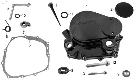 Diagrama Cubierta Derecha Cárter Italika DT150 SPORT 2017