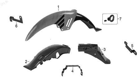 Diagrama Salpicaderas Italika DT150 SPORT 2017