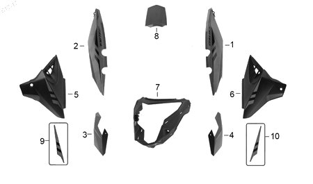 Diagrama Plásticos de Color Italika DT150 SPORT II 2017