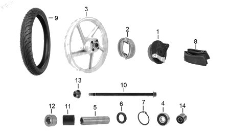 Diagrama Rueda Trasera Italika DT200 SPORT 2020