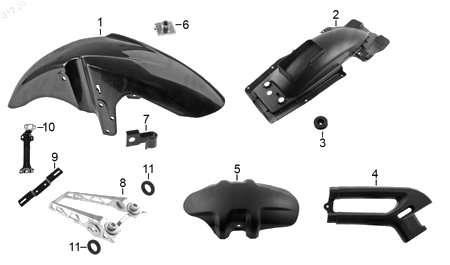 Diagrama Salpicaderas Italika DT200 SPORT 2020
