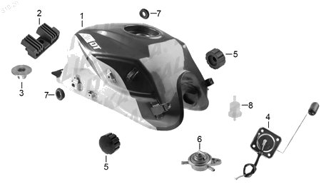 Diagrama Tanque de Combustible Italika DT200 SPORT 2020