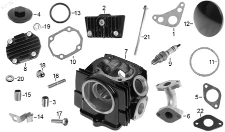 Diagrama Cabeza de Cilindro Italika DT90 2017