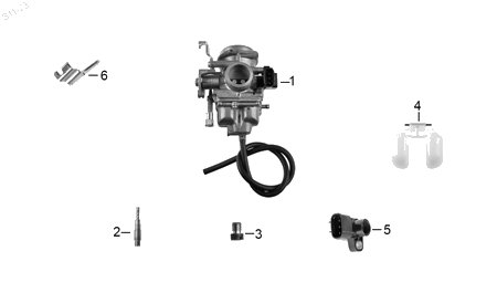 Diagrama Carburador para moto Hero ECO 150 MAX 2025 — refacciones compatibles