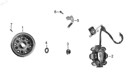 Diagrama Generador para moto Hero ECO 150 CARGO 2022 — refacciones compatibles