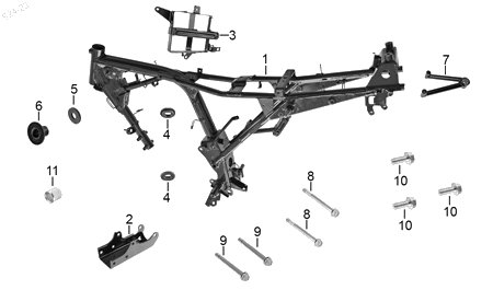 Diagrama Cuadro — Tornillo M10X110 para moto Hero ECO 150 CARGO HUNK 160 R HUNK 190 R 2021-2027