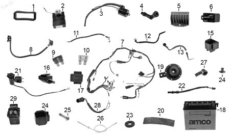 Diagrama Eléctrico — Cable Tierra Motor para moto Hero ECO 150 CARGO ECO 150 MAX ECO 150 TR 2022-2026