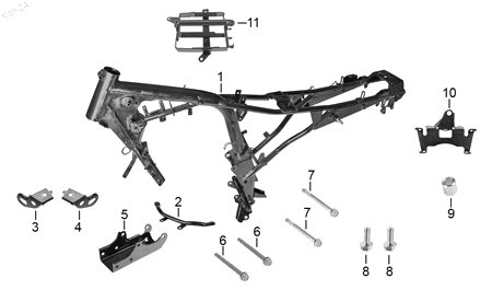 Diagrama Cuadro — Cuadro para moto Hero ECO 150 MAX 2025-2026