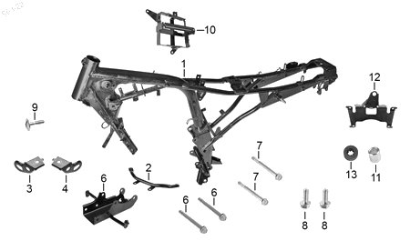 Diagrama Cuadro — Soporte Motor Front para moto Hero ECO 150 TR 2022-2024