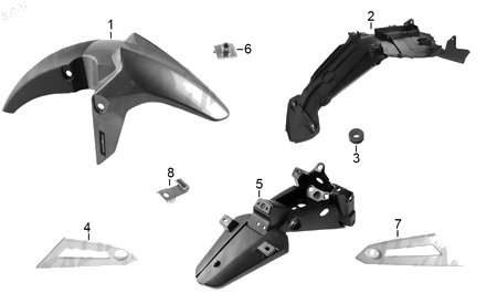 Diagrama Salpicaderas Italika FIERA 250 2019