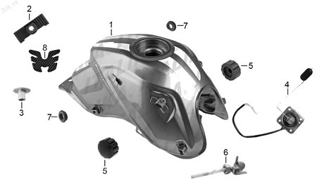 Diagrama Tanque de Combustible Italika FIERA 250 2019