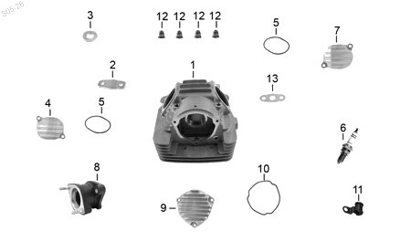 Diagrama Cabeza de Cilindro Italika FIREBIRD 300 GPS 2026