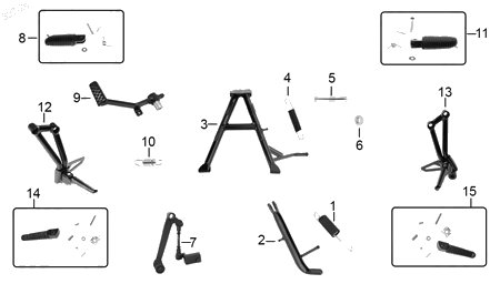 Diagrama Pedales y Posapiés Italika FIREBIRD 300 GPS 2026
