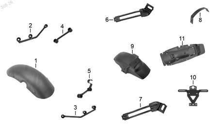 Diagrama Salpicaderas Italika FIREBIRD 300 GPS 2026