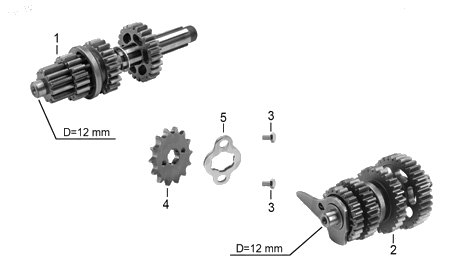 Diagrama Transmisión Italika FT115 2018