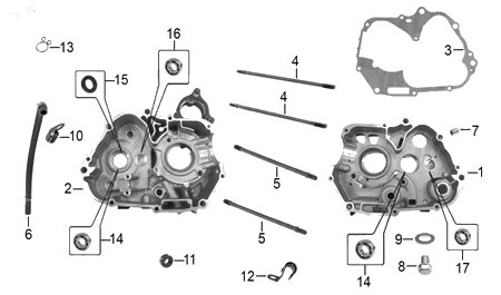 Diagrama Cárter Italika FT115 2018