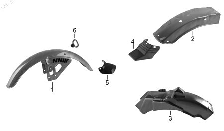 Diagrama Salpicaderas Italika FT115 2018