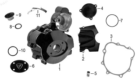 Diagrama Cubierta Izquierda Cárter Italika FT125 2024