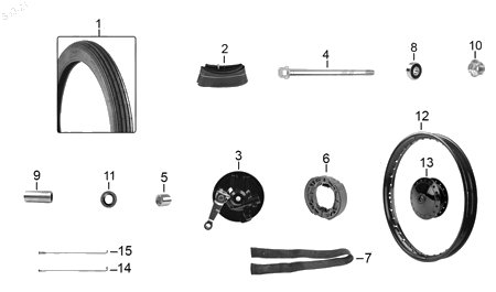 Diagrama Rueda Delantera Italika FT125 2022