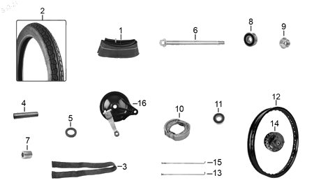 Diagrama Rueda Trasera Italika FT125 2024
