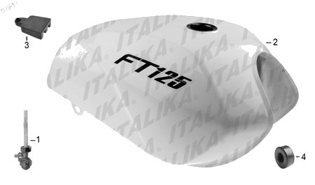 Diagrama Tanque de Combustible Italika FT125 DELIVERY 2016