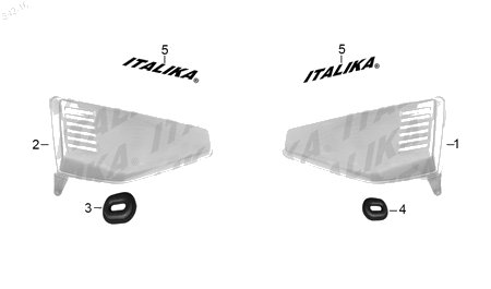 Diagrama Plásticos de Color Italika FT125 PLATA 2017