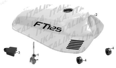 Diagrama Tanque de Combustible Italika FT125 PLATA 2017
