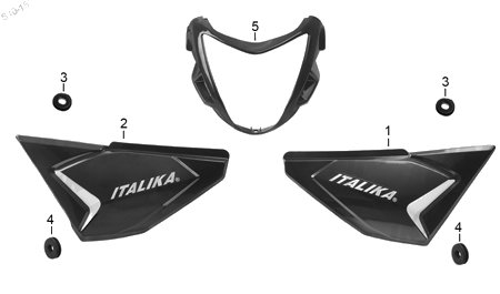 Diagrama Plásticos de Color Italika FT125TS 2017